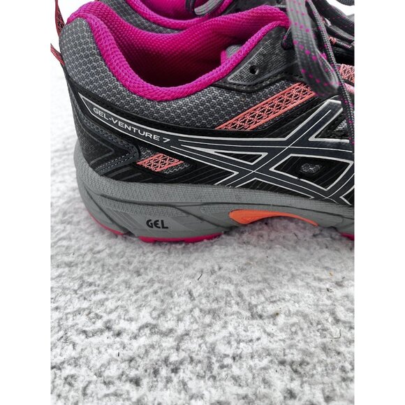 Asics Shoes Womens 10 Pink Gray Gel-Venture Athletic Running Outdoor Sneakers - Picture 4 of 8